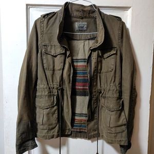 Levi's - lined military green jacket - size S